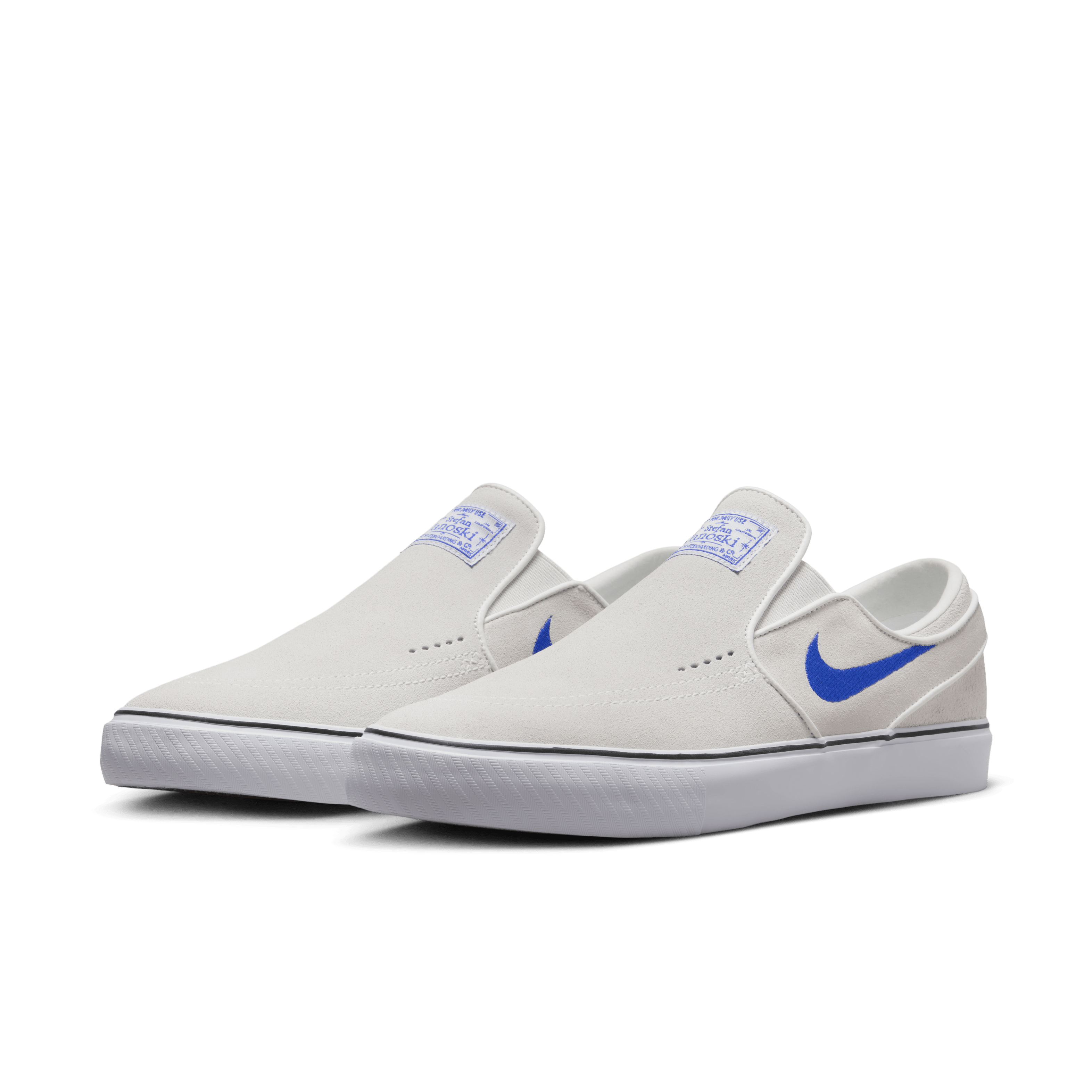 Nike sb janoski white and wolf grey slip-on canvas skate shoes hotsell